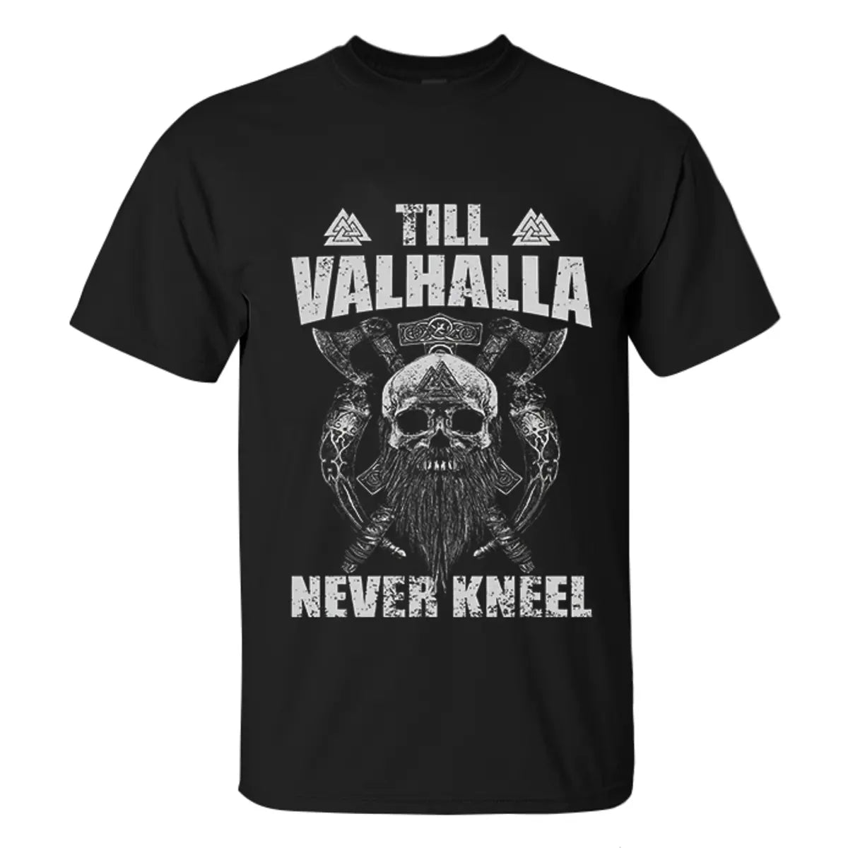 Viking Till Valhalla Never Knell Printed Men's T-shirt