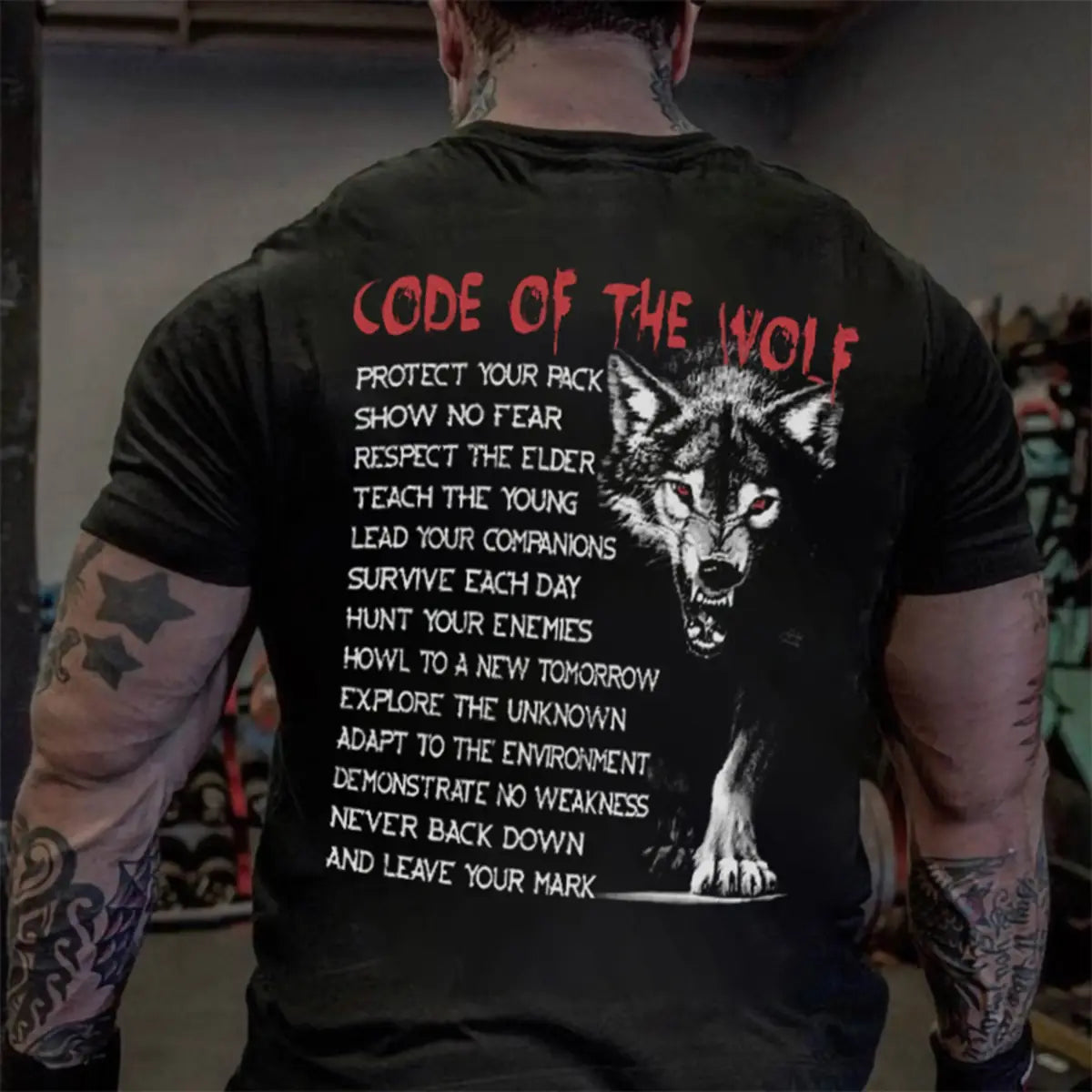 Viking Code Of The Wolf Printed Men's T-shirt