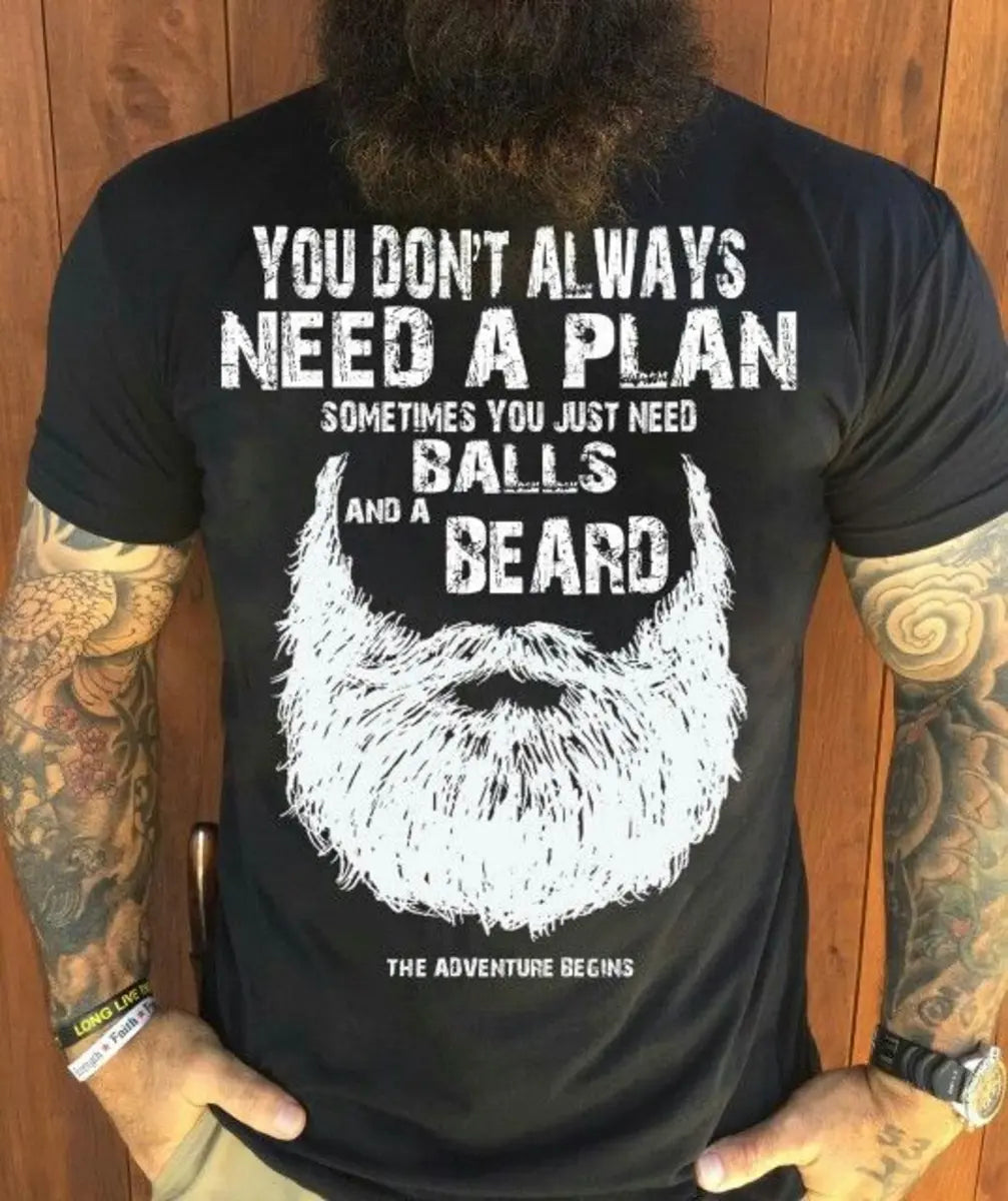 Viking You Don't Always Need A Plan Printed Men's T-shirt