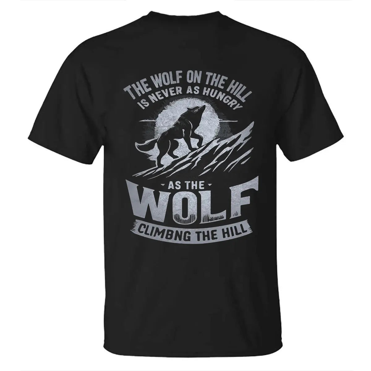 The Wolf On The Hill Printed Men's T-shirt