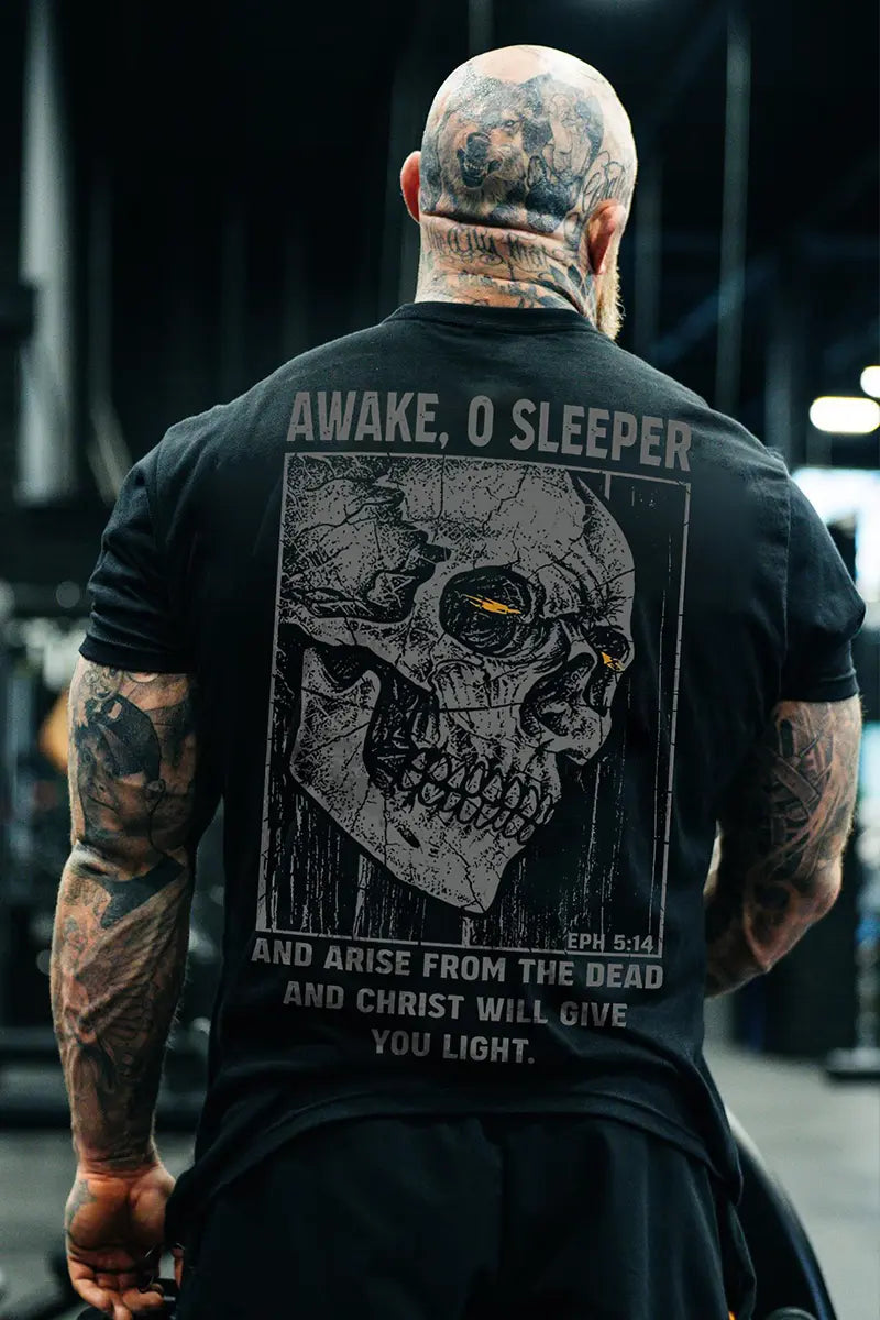 Awake, O Sleeper And Arise From The Dead Printed Men's T-shirt