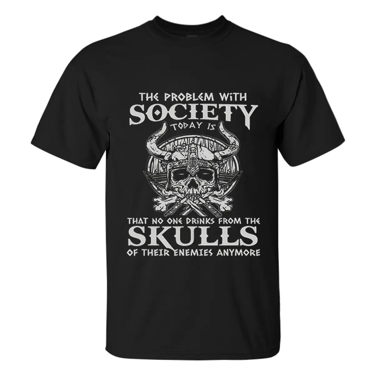 Viking The Problem With Society Printed Men's T-shirt