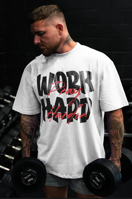 Work Hard play Harder Printed Men's T-shirt