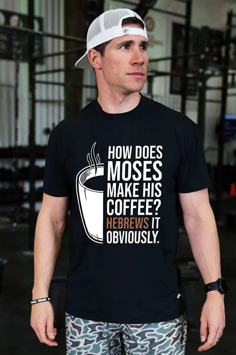 How Does Moses Make His Coffee? Printed Men's T-shirt