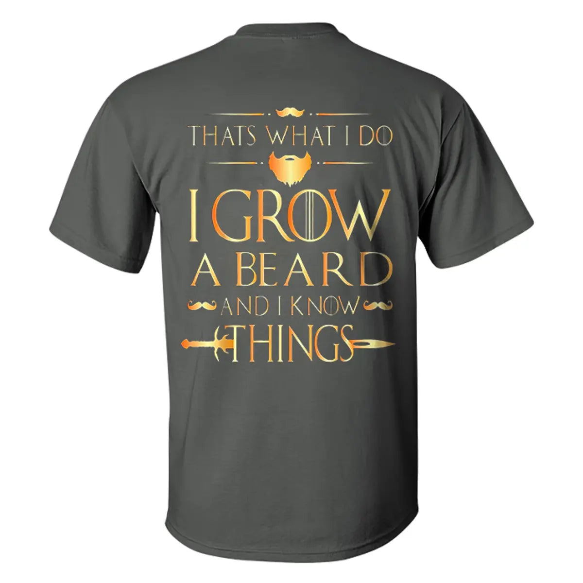 Viking Thats What I Do I Grow A Beard And I Know Things Printed Men's T-shirt