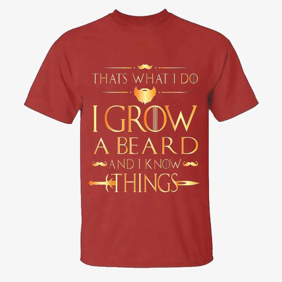 Viking Thats What I Do I Grow A Beard And I Know Things Printed Men's T-shirt