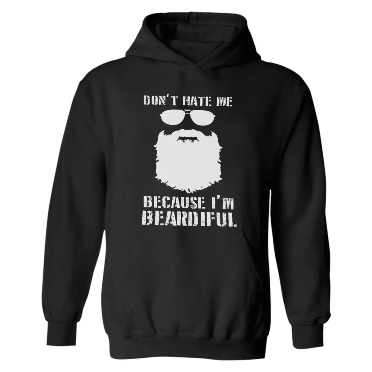 Viking Don't Hate Me Because I'm Beardiful Printed Men's Hoodie