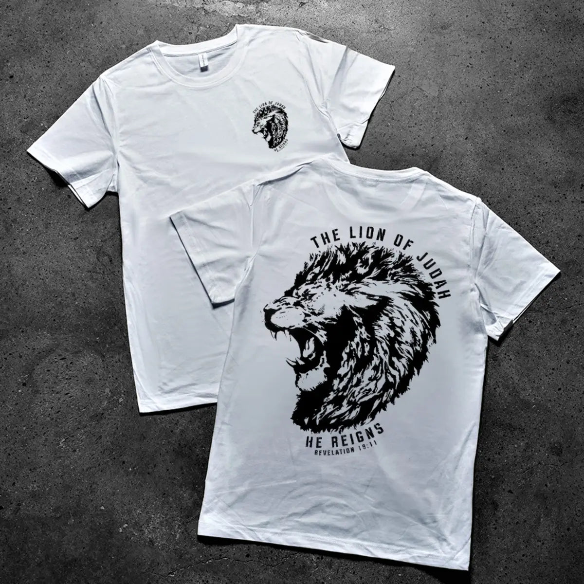 The Lion Of Judah He Reigns Printed Men's T-shirt