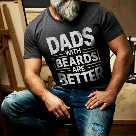 Viking Dads With Beards Are Better Printed Men's T-shirt