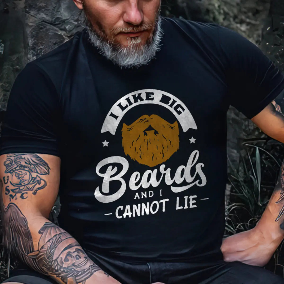 Viking I Like Big Beards And I Cannot Lie Printed Men's T-shirt