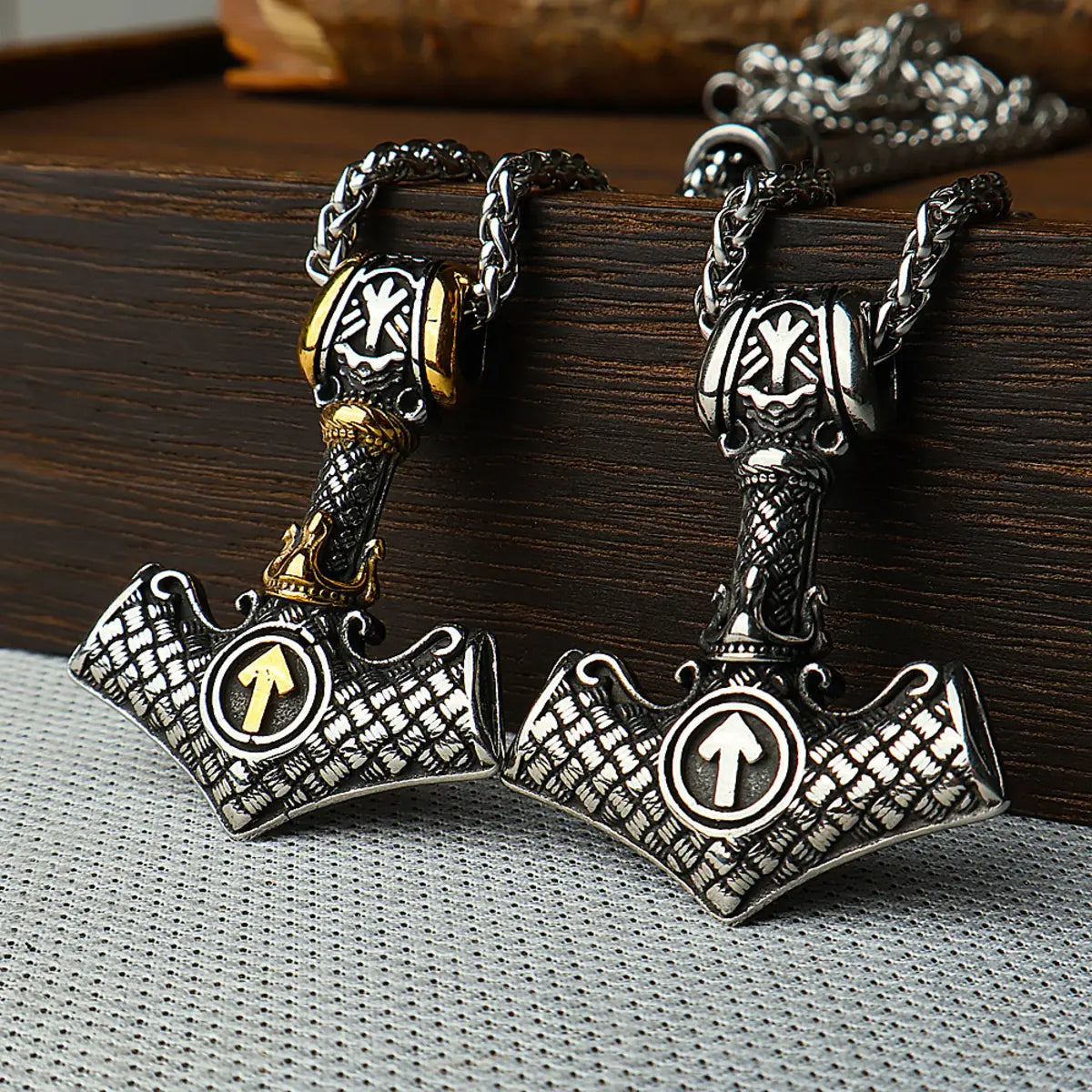 Viking Vintage Thor Hammer Pendant Necklace