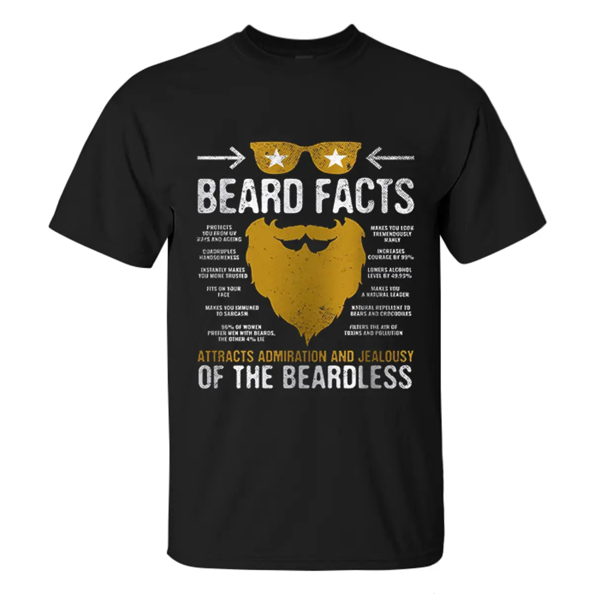 Viking Beard Facts Printed Men's T-shirt