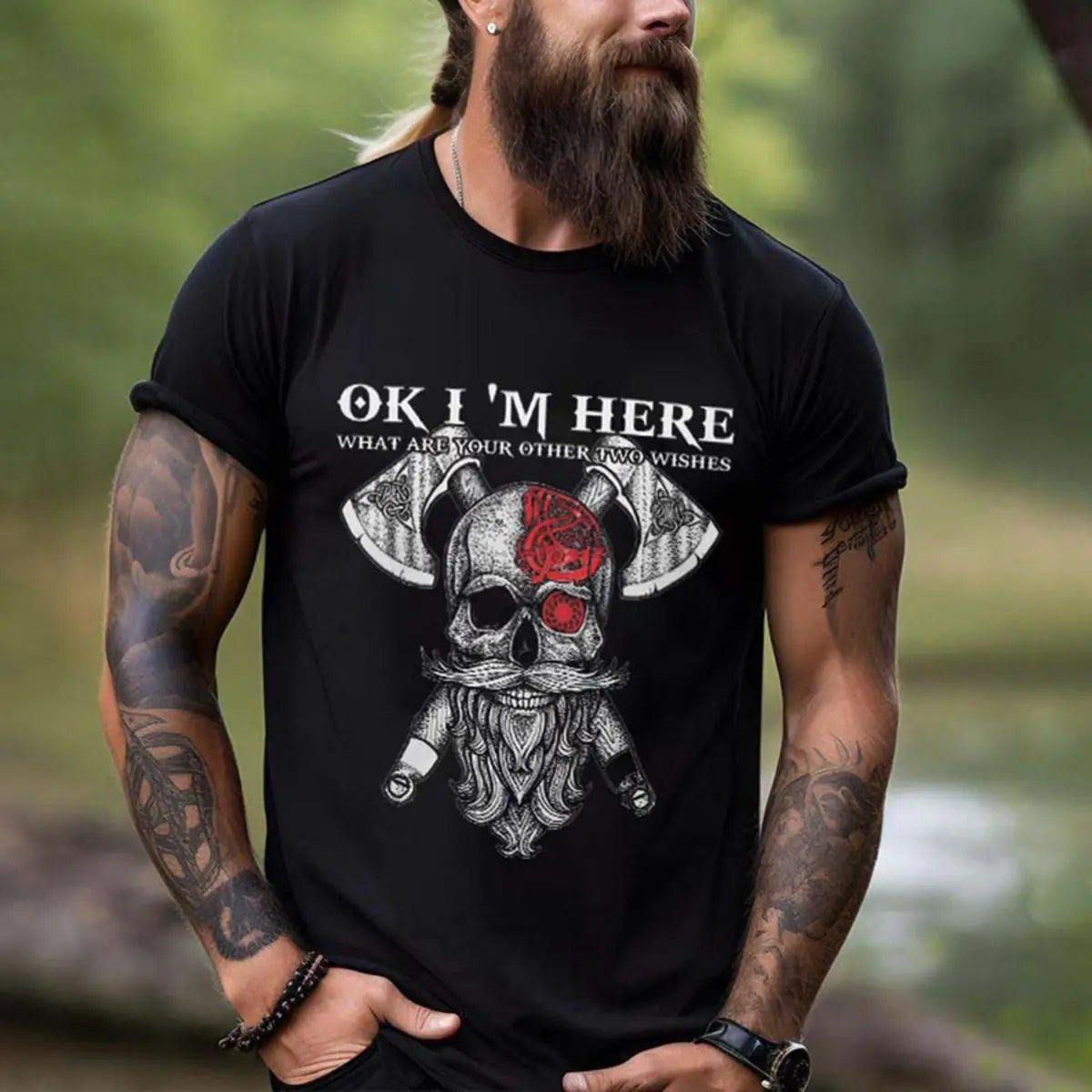 Viking OK I'm Here Printed Men's T-shirt