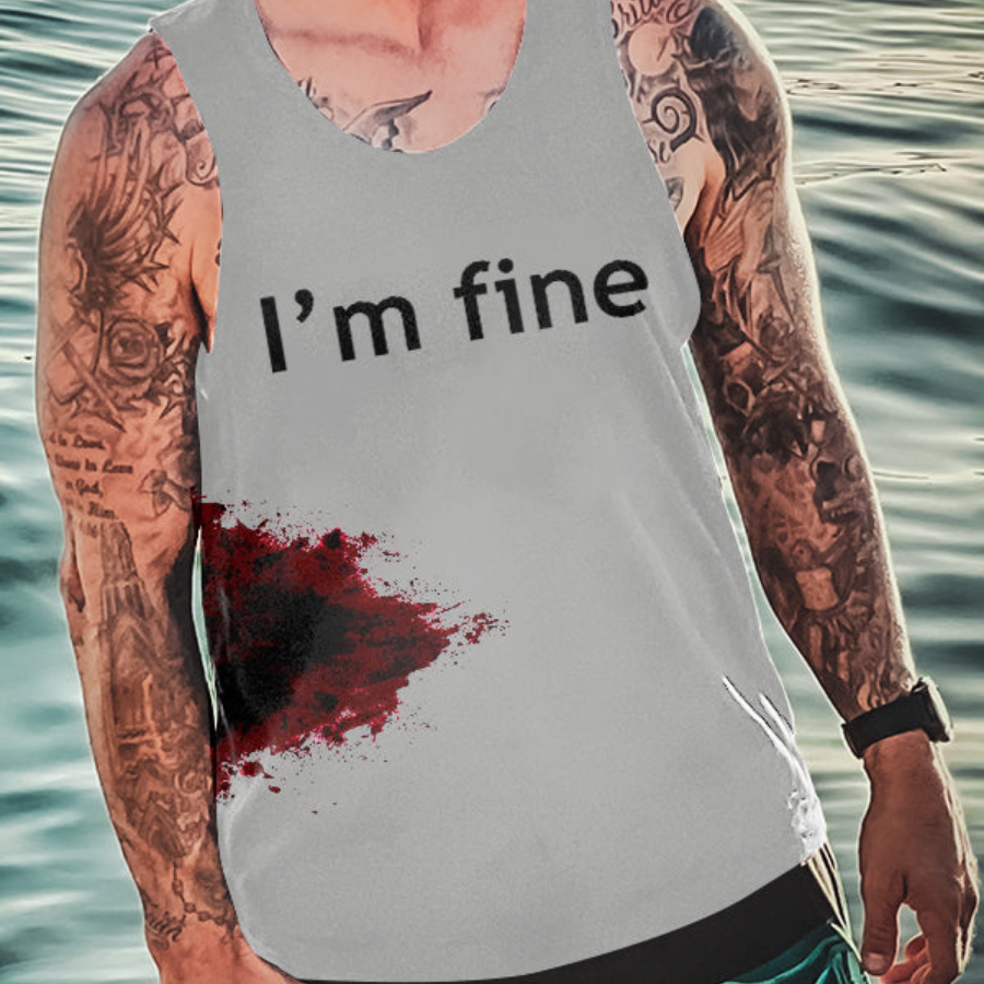 I'm Fine Printed Vest