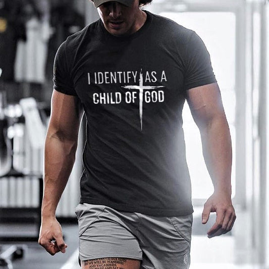 I Identify As A Child Of God Printed Men's T-shirt