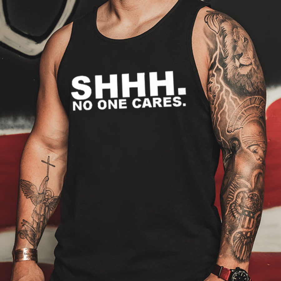 Shhh. No One Cares Printed Vest