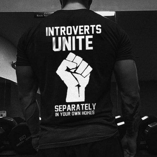 Introverts Unite Print Men's T-shirt