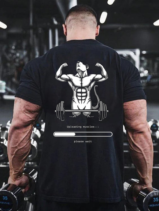 Uploading muscles please wait  Printed Men's T-Shirt