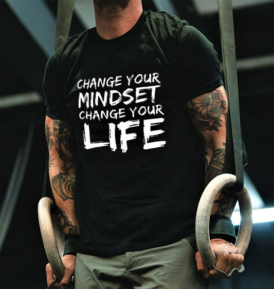 Change Your Mindset Change Your Life Printed Men's T-shirt