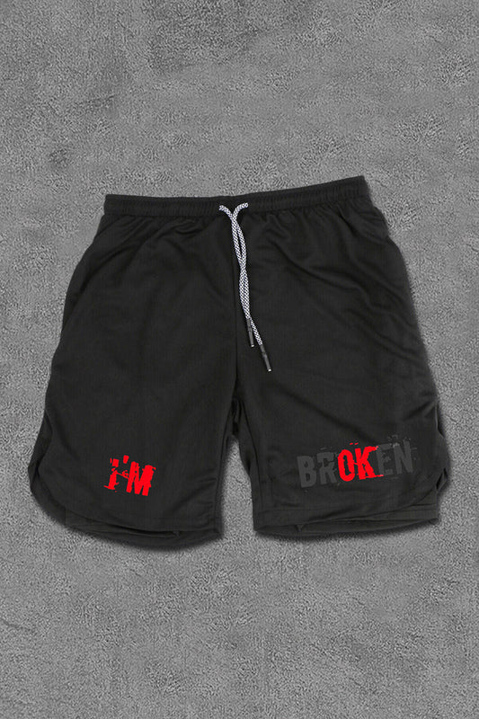 I'm Broken Print Men's Shorts